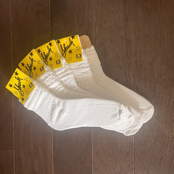 **Lot of 8 Slouch Socks - 5 White, 3 Grey size 9-11*** - Picture 3 of 4